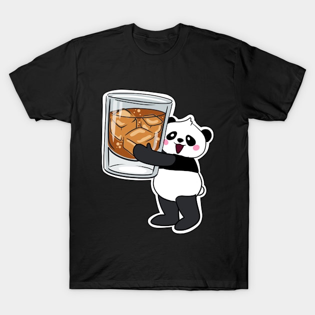 Drinking Dandy Panda with Whiskey T-Shirt by Band of The Pand